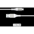 Photos Force Power Lite USB A / micro USB - 1.2m / Blanc