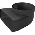 Conduit adaptateur 150 mm, 90 degrés rond-plat