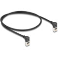 Câble RJ45 Cat.6A S/FTP coudé 90° haut/haut 0,5m