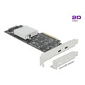 Photos Carte PCIe x4 vers 2 x USB-C 20 Gbps