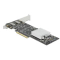 Carte PCIe x4 vers 2 x USB-C 20 Gbps