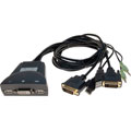 Photos KVM câbles intégrés DVI /USB/Audio 2 ports