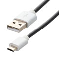 Photos Cordon USB A M / Micro USB B M - 1m - blanc