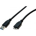 Photos Cordon USB 3.0 Type A / microUSB B - 1.8m / Noir