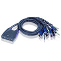 Photos KVM à câble VGA/audio USB 4 ports (0,9m, 1,2m)