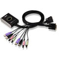 Photos KVM à câble DVI/audio USB 2 ports + sélecteur port