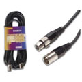 Rallonge XLR 3P male / femelle - 10m / Noir