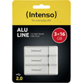 Photos Alu Line USB 2.0 - 3 x 16 Go / Argent