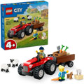 Photos CITY - Tracteur rouge avec remorque et moutons