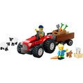 CITY - Tracteur rouge avec remorque et moutons