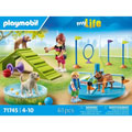 Photos Aire de jeux pour chiens, enfant et éducatrice