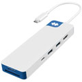 Photos Hub USB-C HyperDrive Flex 8 ports - Blanc, bleu
