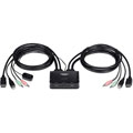 KVM à cables DisplayPort 4K à 2 ports