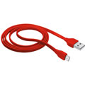Photos Cable plat Flat Micro USB - 1m / Rouge