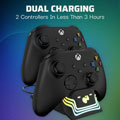 PDP Chargeur Double Afterglow Wave Xbox - Noir