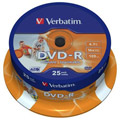 Photos Pack de 25 DVD-R 4.7 Go - Surface imprimable photo