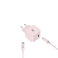 Photos Chargeur secteur + Câble USB-C/Lightning - Rose